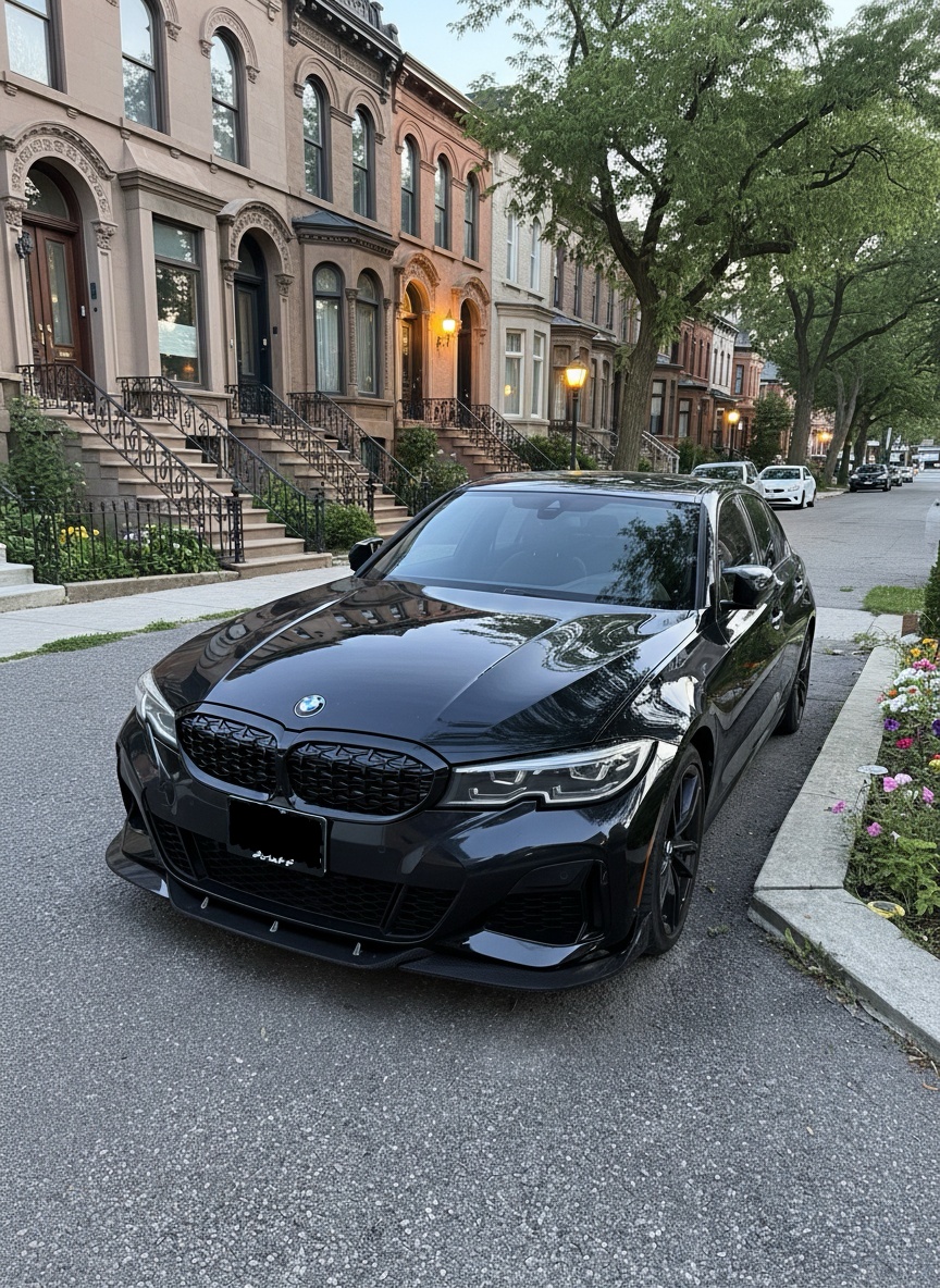 G20 BMW with carbon fiber lip installed
